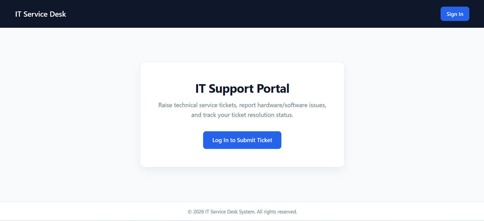 Office Feedback IT service desk portal